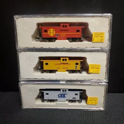 Lot Of 3 N Scale Gauge Caboose Original Boxes Union Pacific Santa Fe CSX  • $30