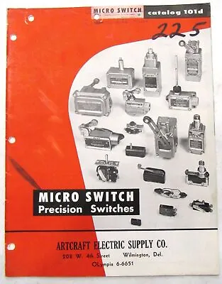 C1960 Honeywell Micro Switch Catalog Data Sheet Lot Electrical Dealer Vintage  • $13.50