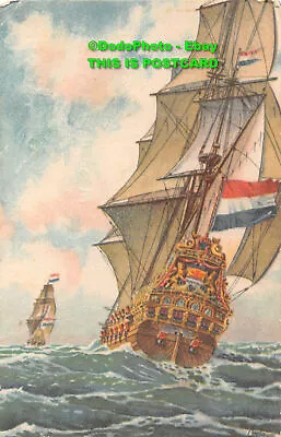 R449558 Sailing Ships. Painting. 1946. Auteursrecht Voorbehouden. Postcard • £7.99