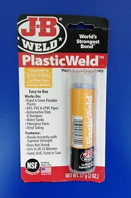 JB Weld PlasticWeld Putty Plastic Repair Epoxy Paste The Worlds Strongest Bond  • $19.32