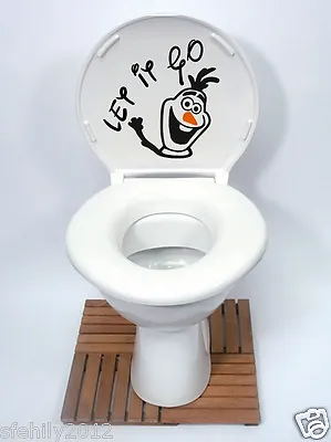 £2.99 • Buy Olaf Let It Go Funny Toilet Seat Sticker Disney Frozen Bathroom Vinyl Decal 3 Uk