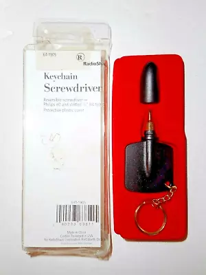 Radio Shack Key Chain Screwdriver W/reversible Philips 0 And Slotted 1/8 Bit #24 • $9.99