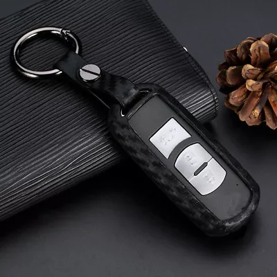 Carbon Fiber Silicone Key Chain Cover Case For Mazda 2 3 5 6 CX-3 CX-4 CX-5 CX-7 • $6.97