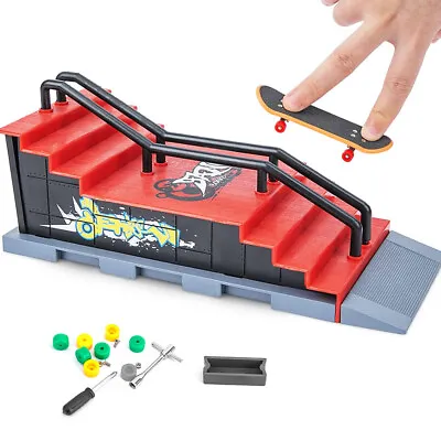 £10.89 • Buy Fingerboard Finger Skateboard Gifts Hot Mini Skate Park Ramp Parts Deck Tech GU