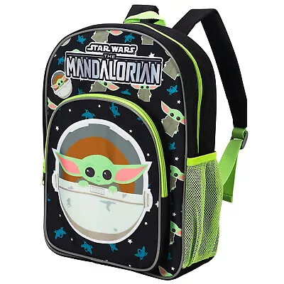 £18.99 • Buy Star Wars Baby Yoda The Mandalorian Kids Premium Backpack School Rucksack Bag