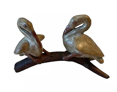 Chulucanas Peru Pelican Figurine 2  Pottery Duck Bird Signed La Encantada Piura  • $6