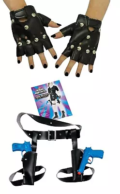 Twin Thigh Gun Holster And/or Studded Gloves Lara Fancy Dress Costume Accessory  • £6.99