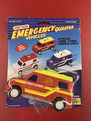 Vintage Friction Emergency Quarter Vehicle 6090 Fire Chief UNOPENED • $9.95