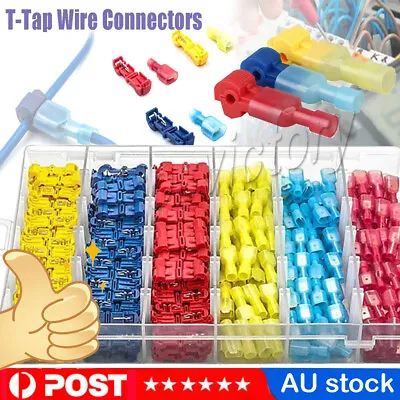 240PCS T-Tap Wire Connector Self-Stripping Quick Splice Cable Spade Terminals • $7.99
