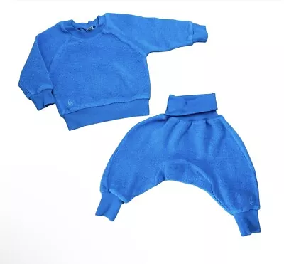 Bonds Roomies Fleece Track Suit Sz 00 Blue  Top & Pants Q • $34.20