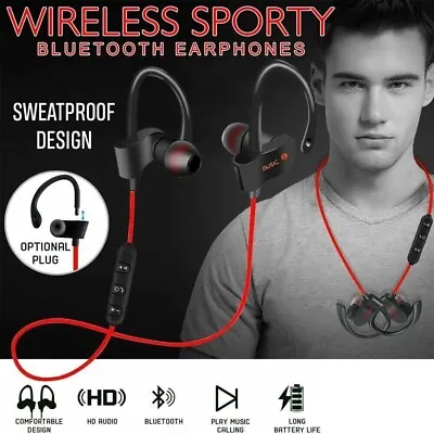 Sport Wireless Bluetooth Earphones Headset For IPhone Xiaomi Samsung LG HTC • $11.33