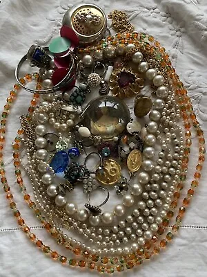£12.99 • Buy Job Lot Vintage 1950s/60s Costume Jewellery Spares/ Repairs Austrian Crystal