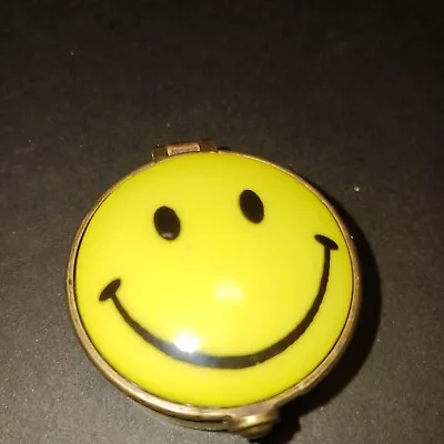 PHB Happy Face Porcelain Hinged Box With Peace Sign Medallion Trinket Box Smiley • $90