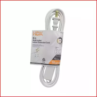 6 Ft. 16/2 Light Duty Indoor Extension Cord White • $3.12