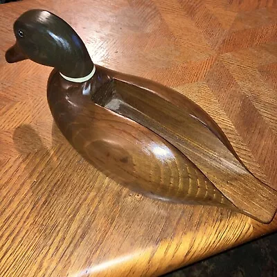 Vintage T L Plum Duck Decoy Phone Remote Holder #5 61 USA Htf Mallard Carved Vgc • $19.95