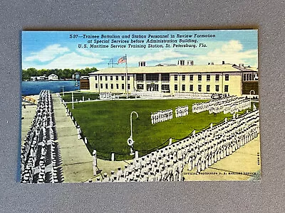 Florida FL St. Petersburg Maritime Service Training Station Personnel Ca 1940 • $6.64