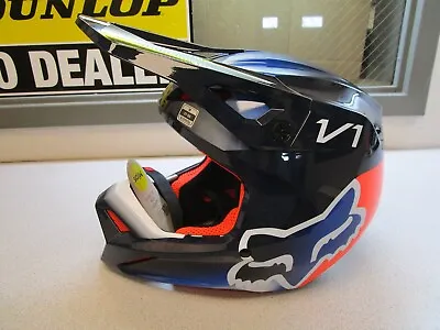 Fox Racing Men's Motocross V1 TOXSYK Helmet DOT/ECE (Midnight) 29659-329-M Moto • $139.99