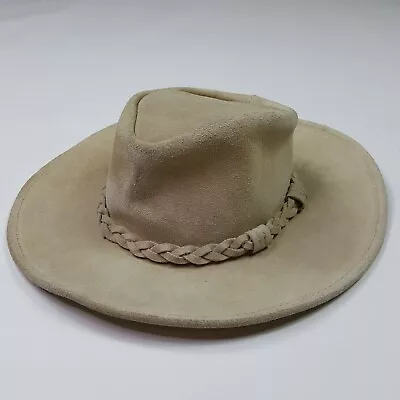 Vintage Minnetonka The Outback Hat Beige Indians Jones Cowboy Western Size Small • $36.99