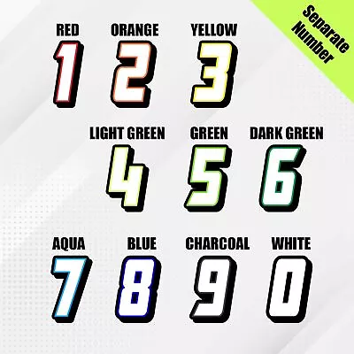 S19 Custom Racing Number Sticker Vinyl Decals 3 Pcs For MX Dirt Bike Motorcycle • $13.53