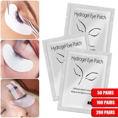 £3.59 • Buy 200 Pairs Eyelash Lash Extensions Under Eye Gel Pads Lint Patches Makeup Salon