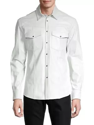 Men's Soft Real Leather Shirt Slim Fit Full Sleeve Button Up Leather Shirt • $79.99