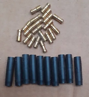 £3.99 • Buy Pack Of 20 Lucas Type Brass Bullet Loom Terminal Connectors & 10 Joiners 4.7mm