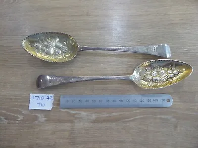 £165 • Buy   Pair  Antique Georgian   Solid Sterling Silver Serving Berry Spoon C1815