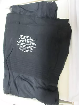 1pr Vintage Unbranded Service Seamed Full Fashion Nylon Stockings 9 1/2 Sh Black • $19.99