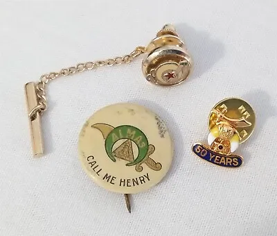 Vintage Masonic Shriner Pin And Tie Tack Lot • $7.95