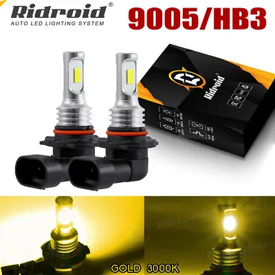 2x 9005 LED Headlight Bulb Conversion Kit High Beam Yellow Super Bright 3000K • $11.99