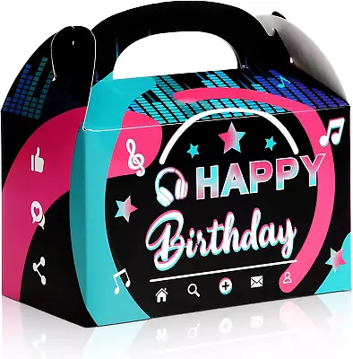 12 Pieces Large Music Party Treat Boxes Music Themed Birthday Party Goodie Boxes • $28.99