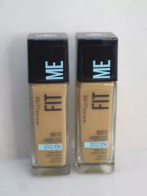 Maybelline Fit Me Matte + Poreless Foundation 220 Natural Beige 1 Oz Lot Of 2 • $18