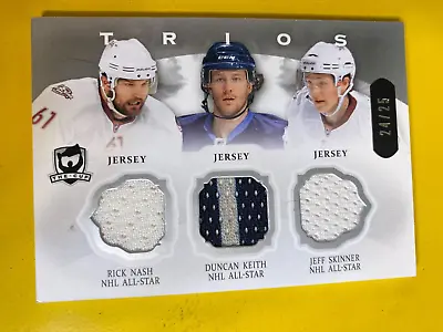 RS21100  2013-14 The Cup Trios Jersey Rick Nash Duncan Keith Jeff Skinner #24/25 • $30