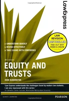 Law Express: Equity And Trusts (Revision Guide) By Duddington John Book The • £3.49