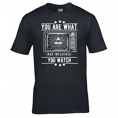 Illuminati Conspiracy Bad Influence  You Are What You Watch  T-shirt • £12.99