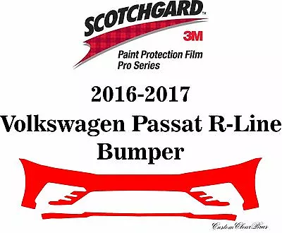 3M Scotchgard Paint Protection Film Pro Serie 2016 2017 Volkswagen Passat R-Line • $195