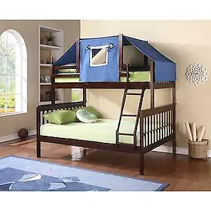 $594.98 • Buy Twin/Full Mission Bunk Bed W/Blue Tent