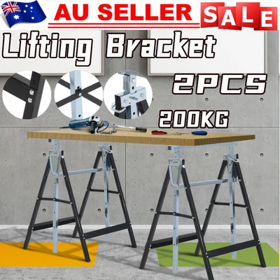 $74.15 • Buy 2PCS Scaffold Trestles Building Carpentry Handyman Works Saw Horse Bench 200KG
