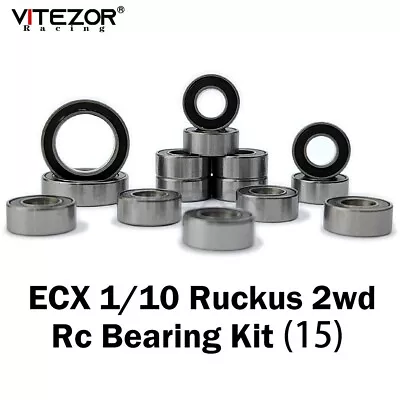 Fit ECX Ruckus 2wd Complete Bearing Kit Upgrade Rubber Sealed 15Pcs • $16.90