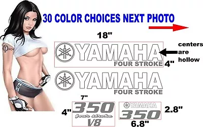 Yamaha Outboard Engine Decals Kit Stickers Decal 350 V8 COWL 30 COLOR OPTIONS • $49