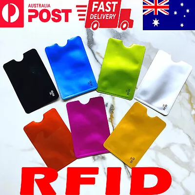 $5.49 • Buy RFID Card Sleeve Blocking ID Credit Protector NFC Anti Scan Holder Case Cover AU