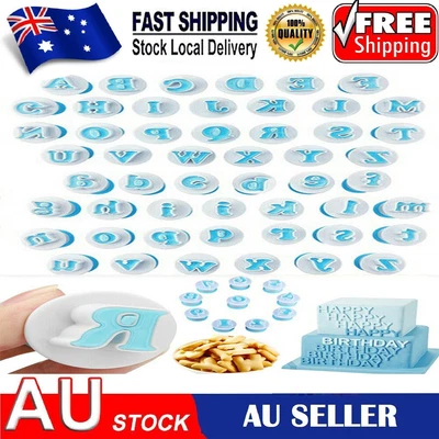 Alphabet Icing Letter Fondant Number Mould Set Cutter Cake Decorating Mold AUS • $12.99