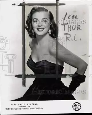 Press Photo Actress Marguerite Chapman Stars On  City Detective  - Pio35474 • $17.99