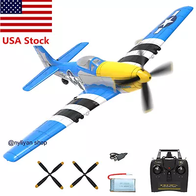 P51 Mustang Fighter 2.4G 4CH RC Airplane Fixed Wing 6-Axis Gyro Aerobatic Glider • $92.99