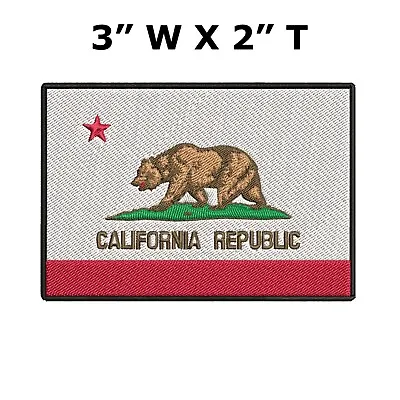 California Cali State Republic Flag Embroidered Iron-on Patch CA Badge Applique  • $5.87