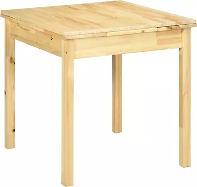 Folding Dining Table Pine Wood Drop Leaf Table Foldable Kitchen Table For Small • $157.54