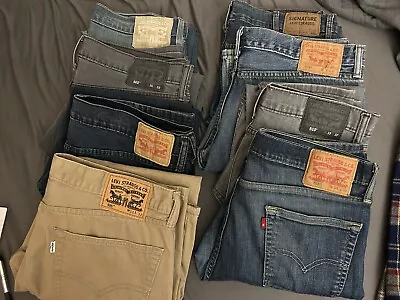 8 Pairs Of Mens Levi’s Jeans Men’s Lot Assorted Colors And Sizes 32-38 Old/New ! • $75