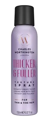 Charles Worthington Thicker And Fuller Texture Spray For Fine Hair Hair Thi... • £9.05