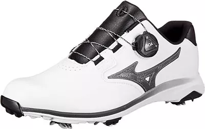 MIZUNO 51GM2115 Golf Soft Spike Shoes NEXLITE GS BOA White Black US9(26cm) Japan • $96.63