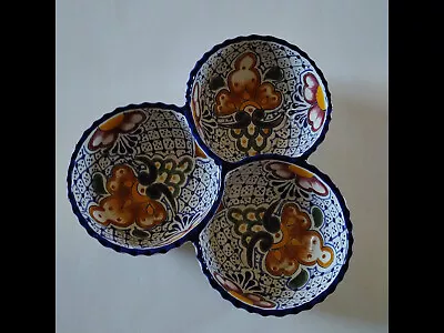 Talavera Divided 3 Bowl Serving Dish Approx. 10 In. • $13.85